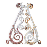 Hunting wheels gate jib bourgeois house in cast iron 19th