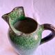 Pitcher "Vallauris" in glazed earth, green. AEGITN