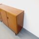 Vintage teak and black metal row from the 60s