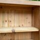 Parisian bonnetière cabinet, stripped display in solid oak from the 1930s.