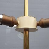 Brass floor lamp with neo-classical 3-light shelf