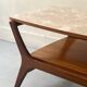 Scandinavian coffee table with 2 wooden tops, Netherlands 1970.