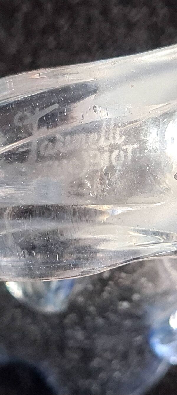 Vase d’Artiste - Farinelli pour Biot   Verre Bullé Bleu Nuage