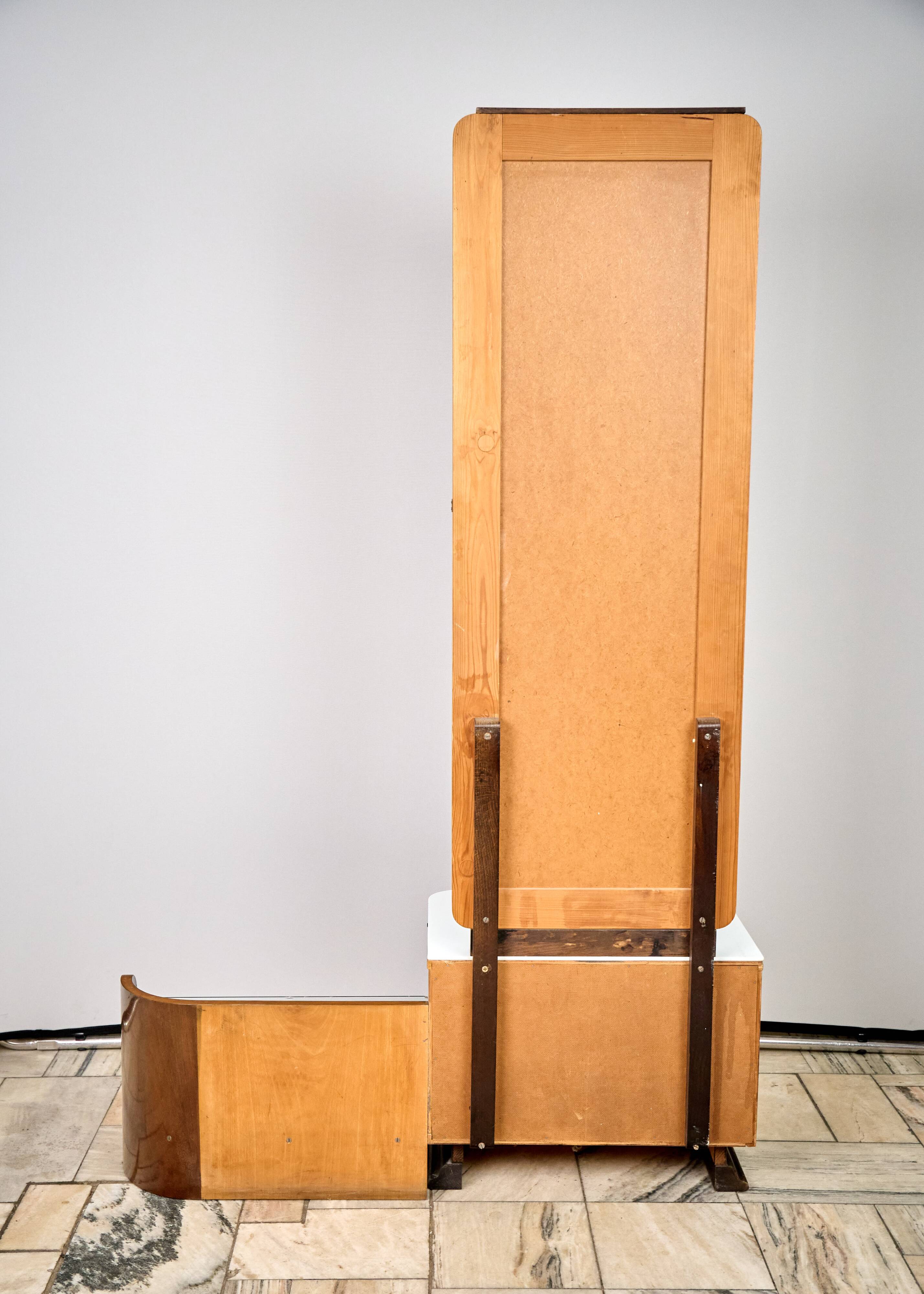 Vintage Toaletka Art Déco, proj. Jindřich Halabala, lata 40, Czechosłowacja