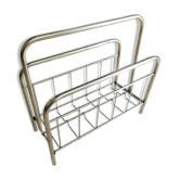 Magazine or vinyl holder in gold metal, 1960s