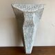 Console murale brutaliste en bois peint 1970