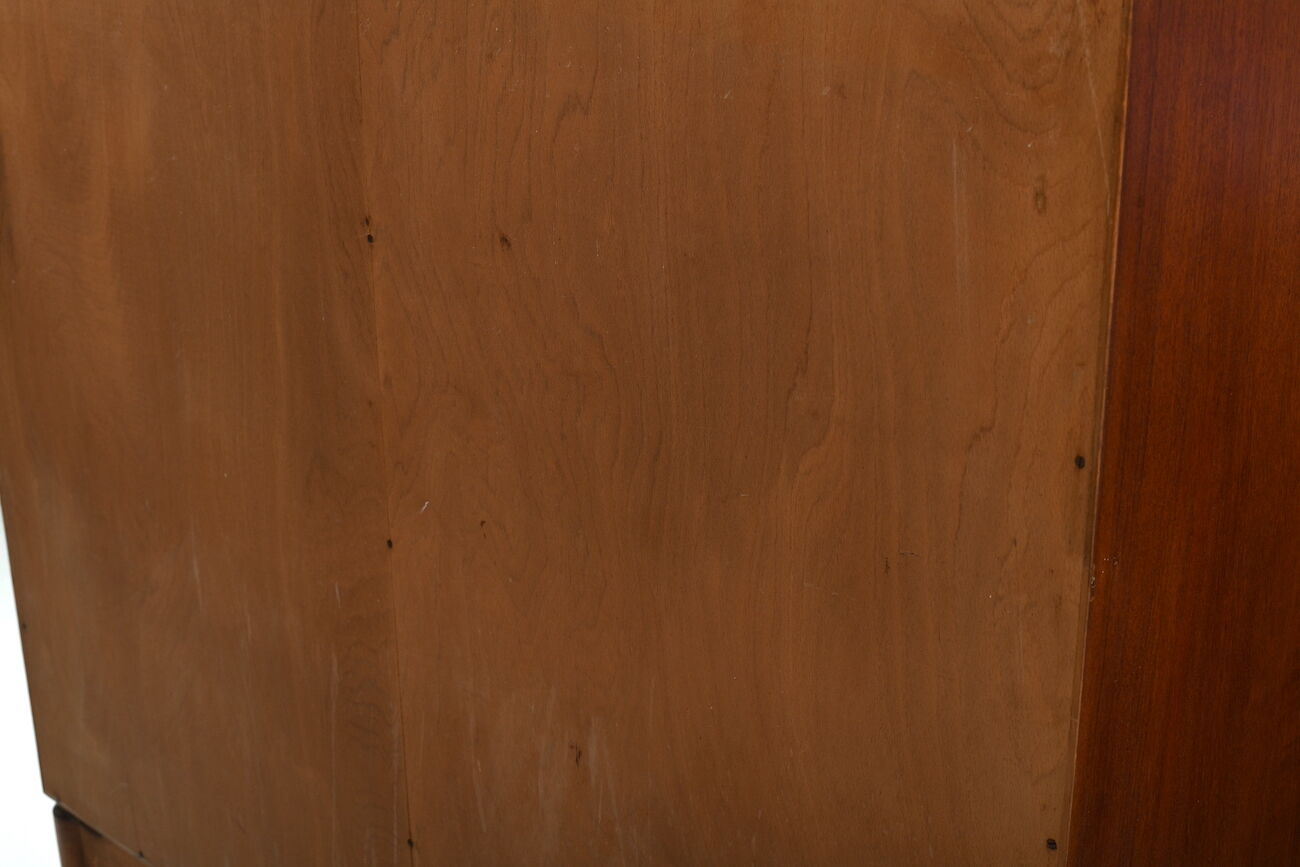 Mid century danish teak and birch wood cabinet