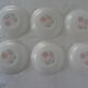 6 plates flowers orange yellow crown arcopal vintage