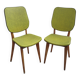 Paire de chaises vertes pomme vintage 50's