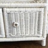 80s rattan shelf