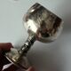 6 Art Deco wine or sherry glasses made of electro silver plated brass