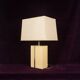 Tommaso Barbi Italian Rationalist Parchment and Metal Geometric Table Lamp