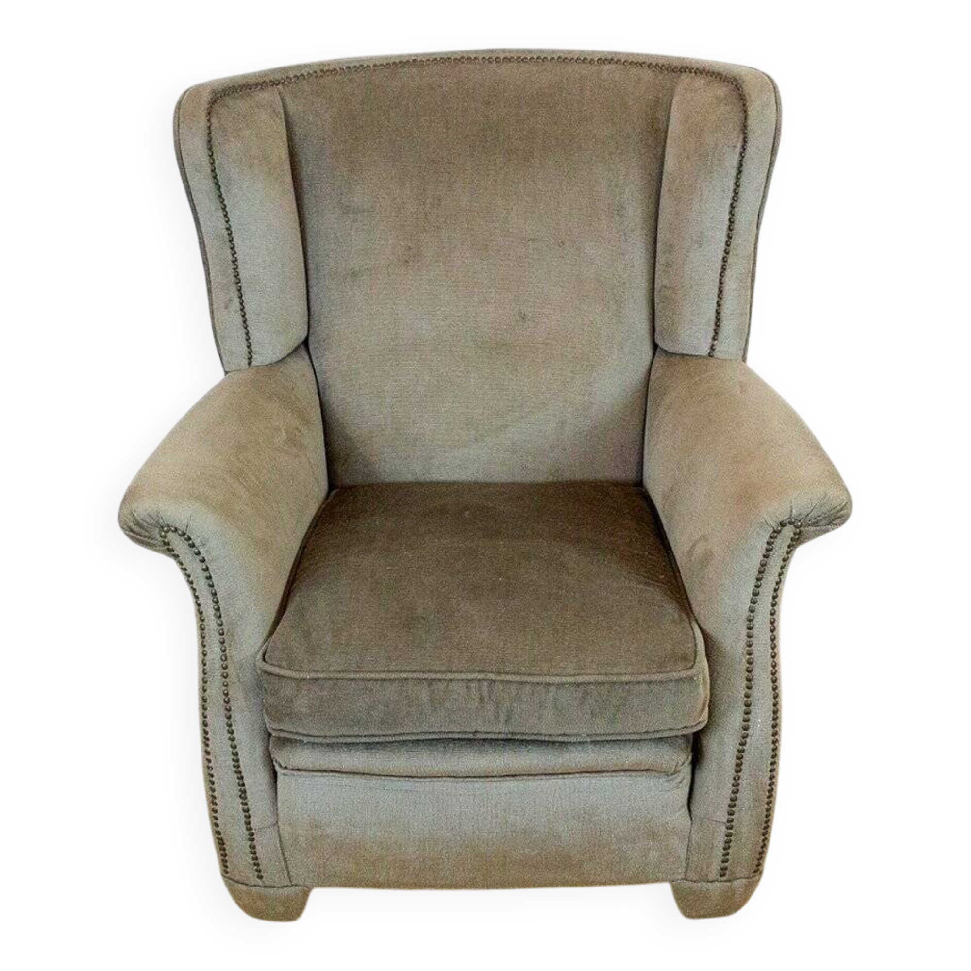 Vintage Velvet Ear Armchair, 1970s