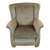 Vintage Velvet Ear Armchair, 1970s