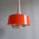 Pair of Scandinavian brushed aluminium pendants, 1960s