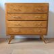 Commode vintage en bois et pieds compas