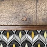 Art Deco chest of drawers in raw walnut burl