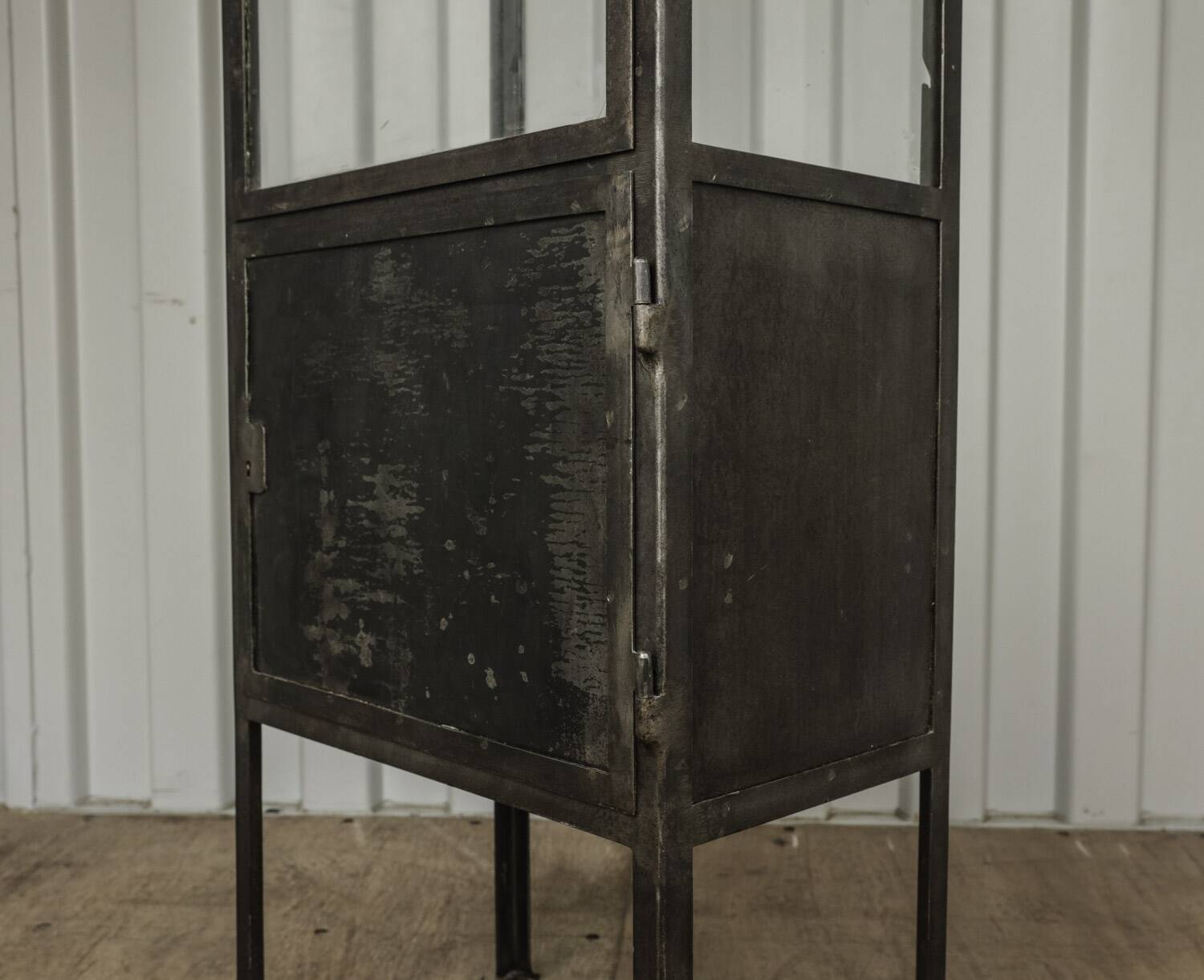 Vintage industrial dentist cabinet - metal glass cabinet
