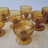 7 coupes verre soufflé