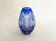 Petit vase cristal de Bohême taillé douclé cobalt
