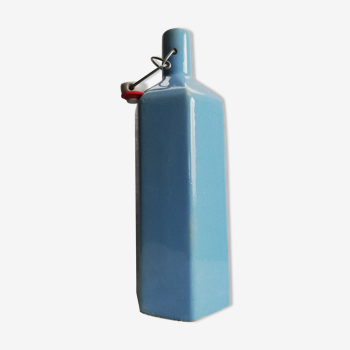 Blue ceramic hot water bottle