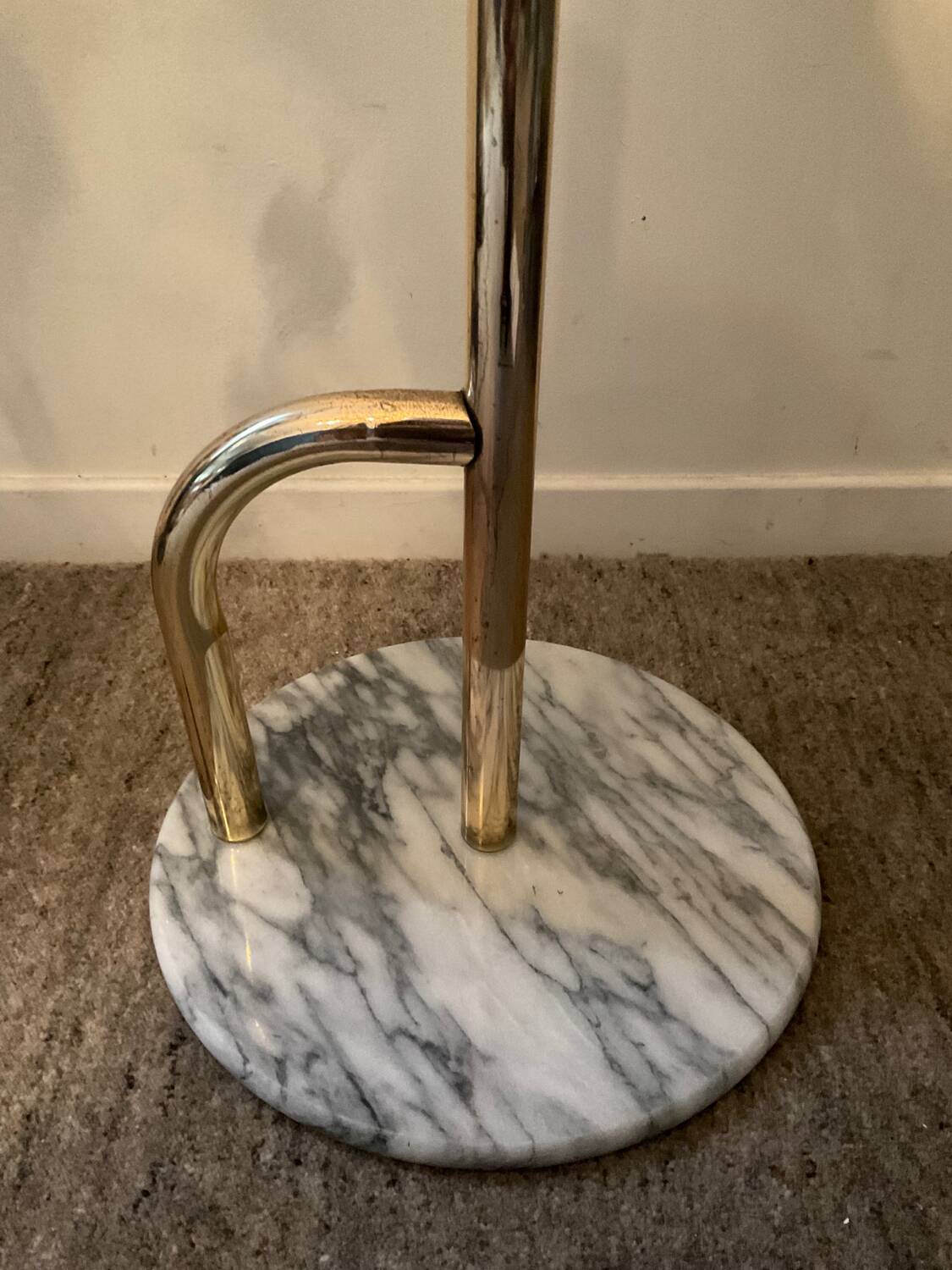 Vintage marble and gold metal valet