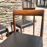 4 chairs Lübke, Germany, 1960s