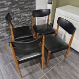 Set of 4 Scandinavian chairs, 1970s