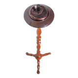 Vintage ashtray, ashtray on tripod wooden foot, push ashtray, tripod ashtray