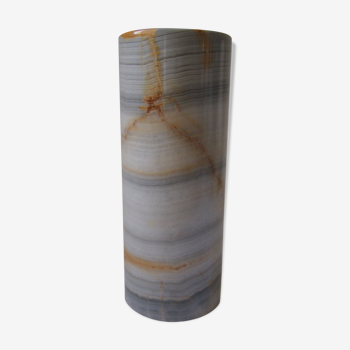 Ribboned agate vase