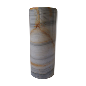 Ribboned agate vase