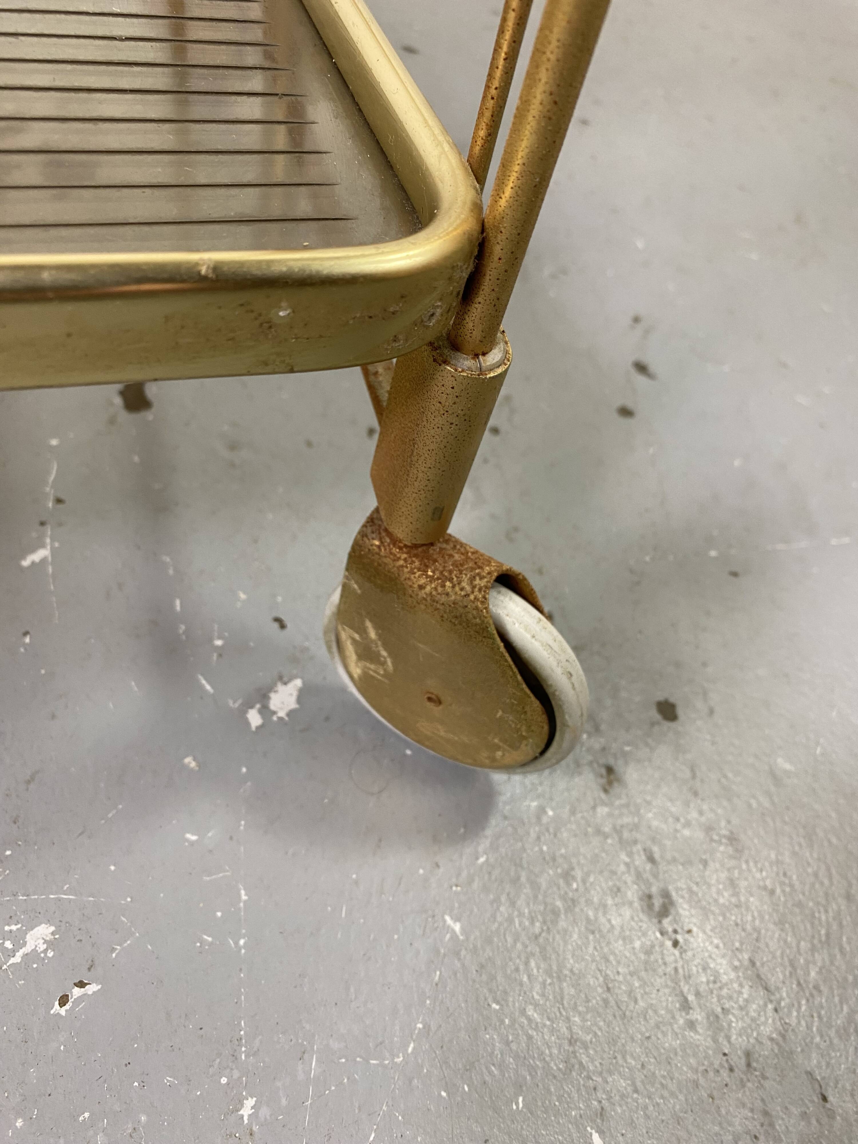 Vintage rolling golden folding service