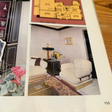 Vintage Thibier 3-seater sofa, beige fabric and brass, France 1978