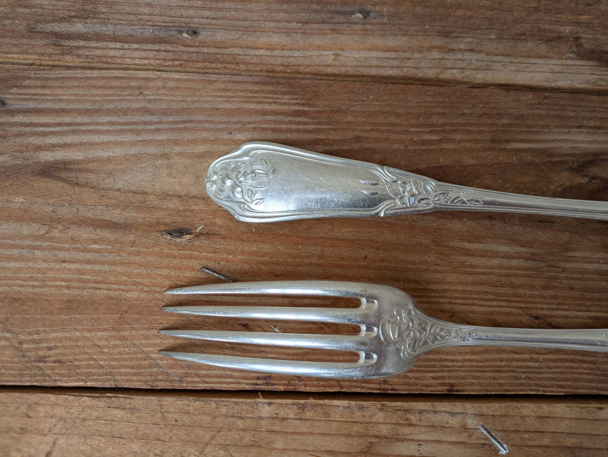 Ravinet d'Enfert silver plated fork and spoon set 84g