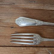 Ravinet d'Enfert silver plated fork and spoon set 84g