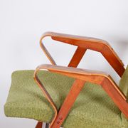Original Mid-Century Green Beech Armchair, Tatra - Pravenec, Czechia, 1950s