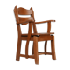 Dutch solid oak mid-century armchair