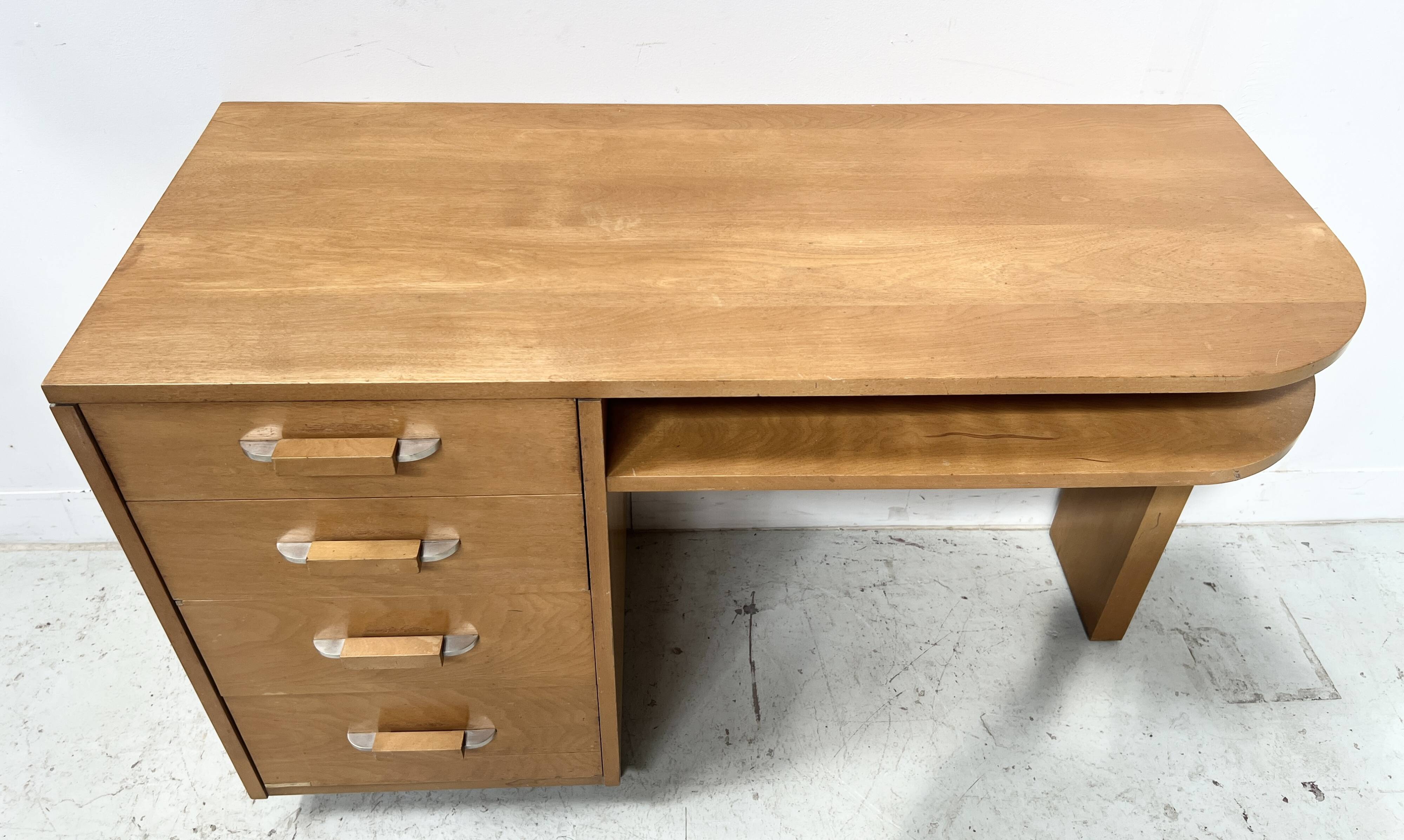20th century maple veneer style desk
