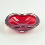 Murano glass Sommerso ashtrays from the mid-century by F. Poli for Seguso