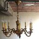 Bronze chandelier with 8 branches Lucien Gau Paris model 16938