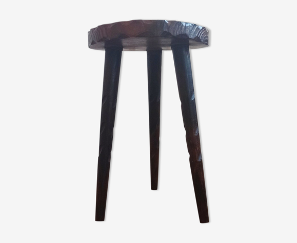 Tabouret tripode porte plante en bois vintage. 50,00 €