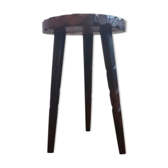 Tabouret tripode porte plante en bois vintage. 50,00 €