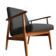 Set of two grey armchairs in kvadrat upholstery by henryk lis, europe, 1960s