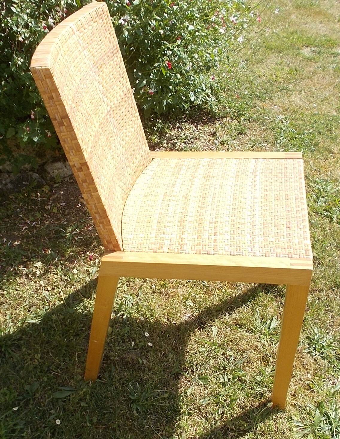 wicker wooden chair