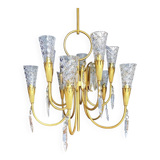 Vintage crystal pendant chandelier