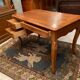 Office 3 drawers and retractable shelf solid blond oak Louis XV style