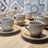 Complete table service in marsh stoneware, 92 pieces