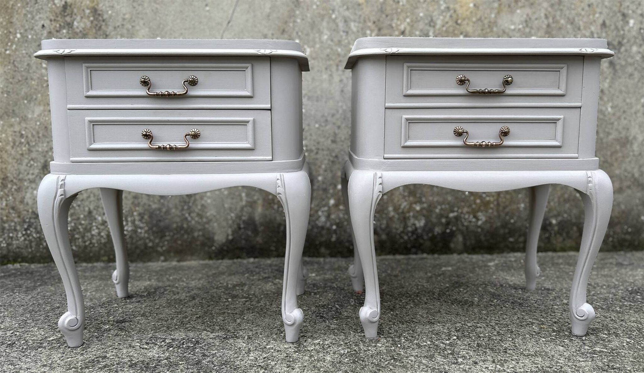 Pair of bedside tables, Louis XV style, vintage, 1960s