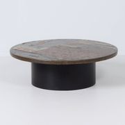 Coffee table by Paul Kingma, 1979 – Mosaic in earth tones, Ø100 cm