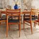 Table ronde scandinave extensible